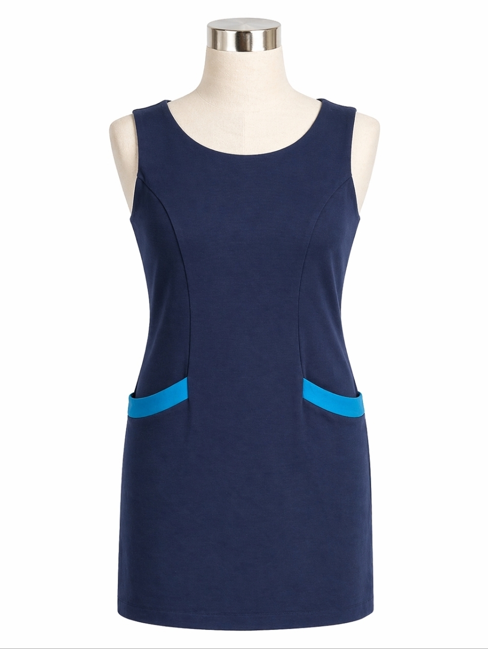 Lilly Pulitzer Navy Blue Allaine Stretch Knit Shift Dress Sz XS Business Career